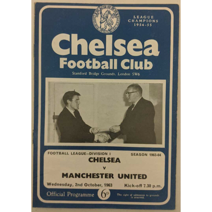 chelsea V man united 1963 matchday programme