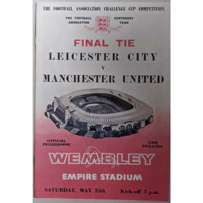 Leicester V Man Utd Cup Final programme