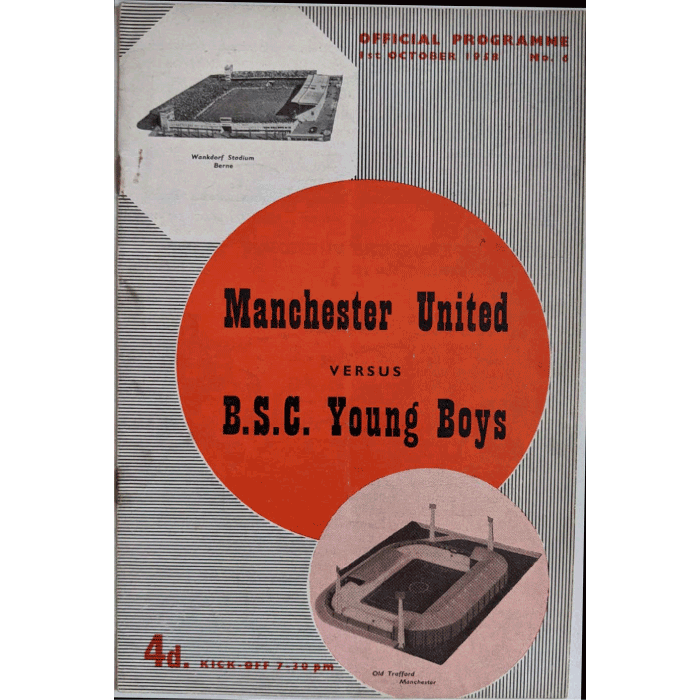 Man utd v bsc young boys 1958