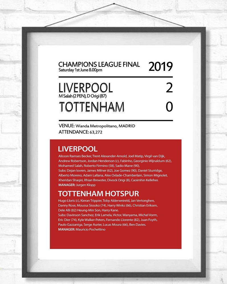 Liverpool v Tottenham Print