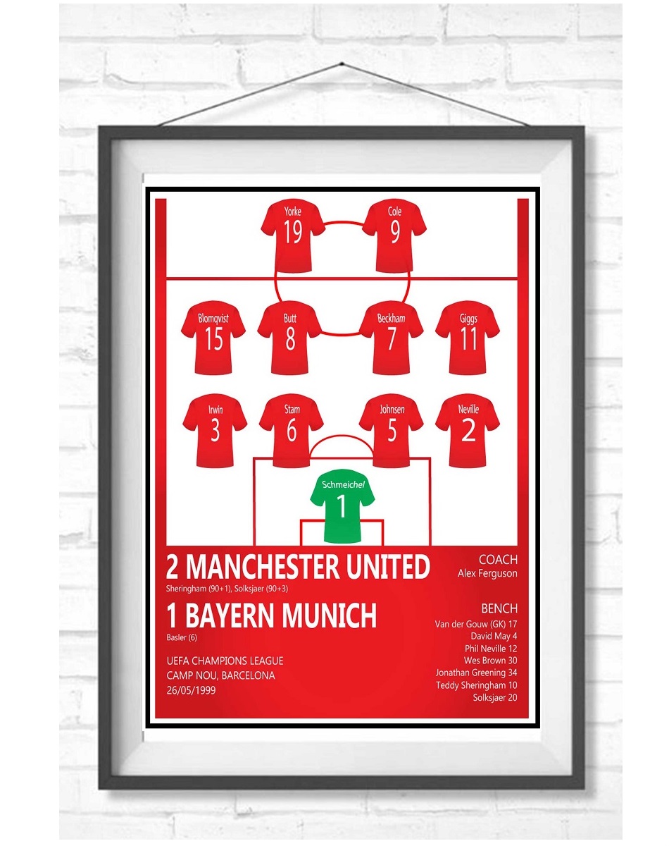 Man Utd V Bayern 1999 Print