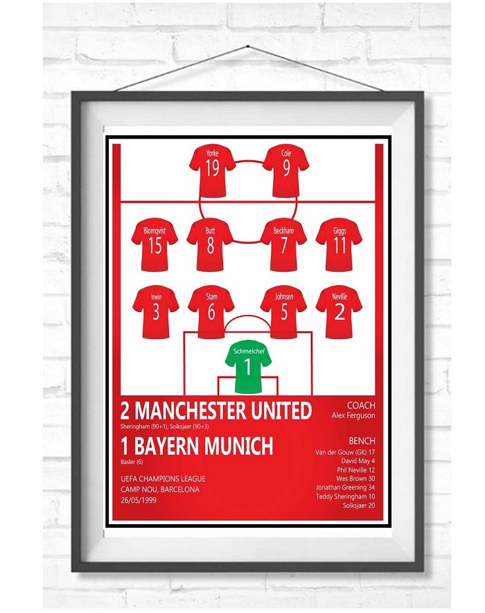 Man Utd V Bayern 1999 Print