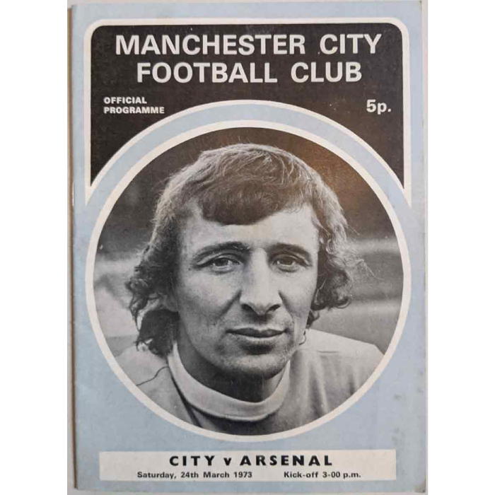 Man City V Arsenal 1973 Football Programme