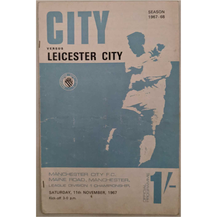 Man City V leicester 1967 Football Programme