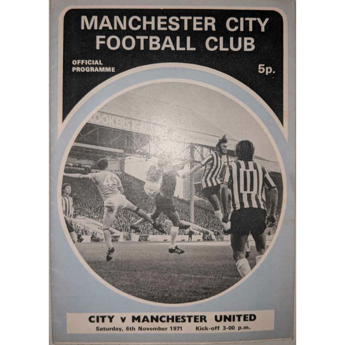 Man City V Man Utd 1971 Football Programme