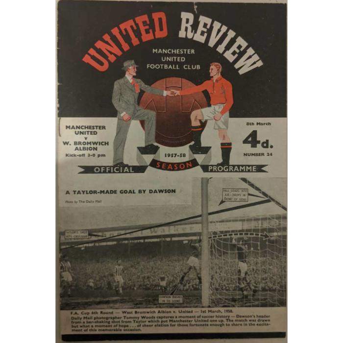 Man utd v west brom 1958