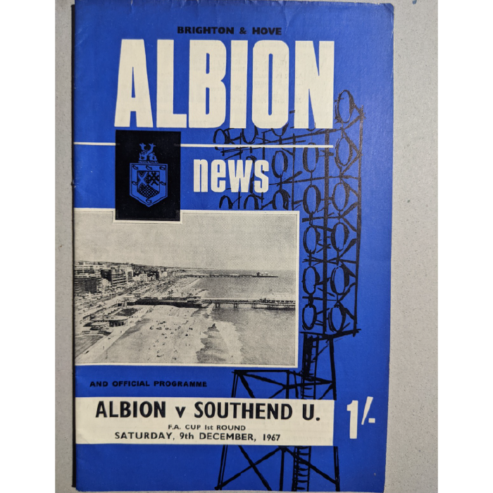 Brighton V Southend 1967 football programme