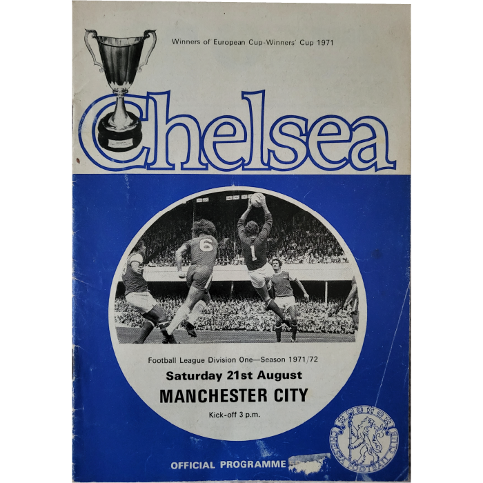 Chelsea V Man City 1971 football programme