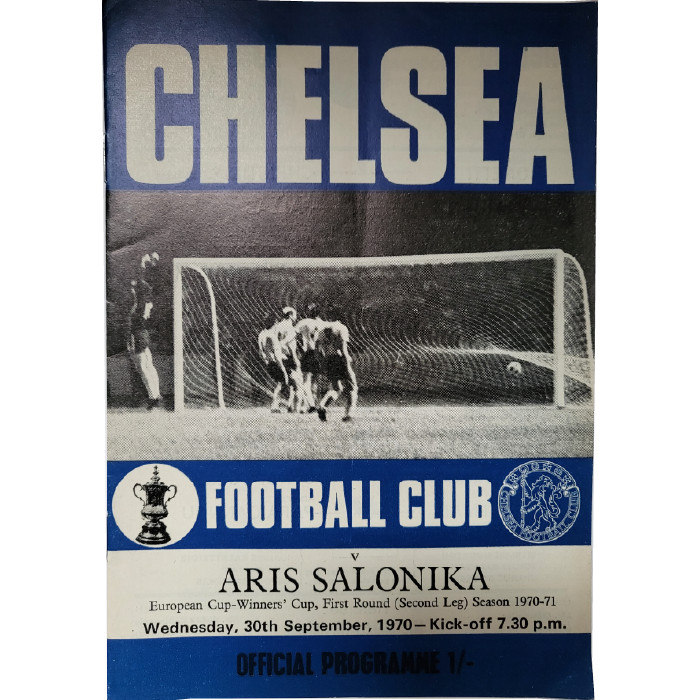 Chelsea V Aris Salonika 1970 football programme