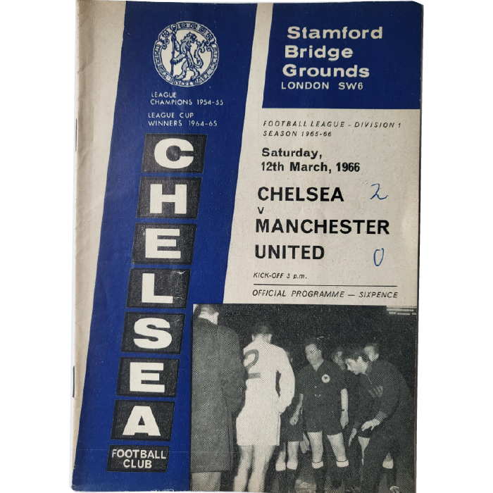 Chelsea V Man Utd 1966 football programme