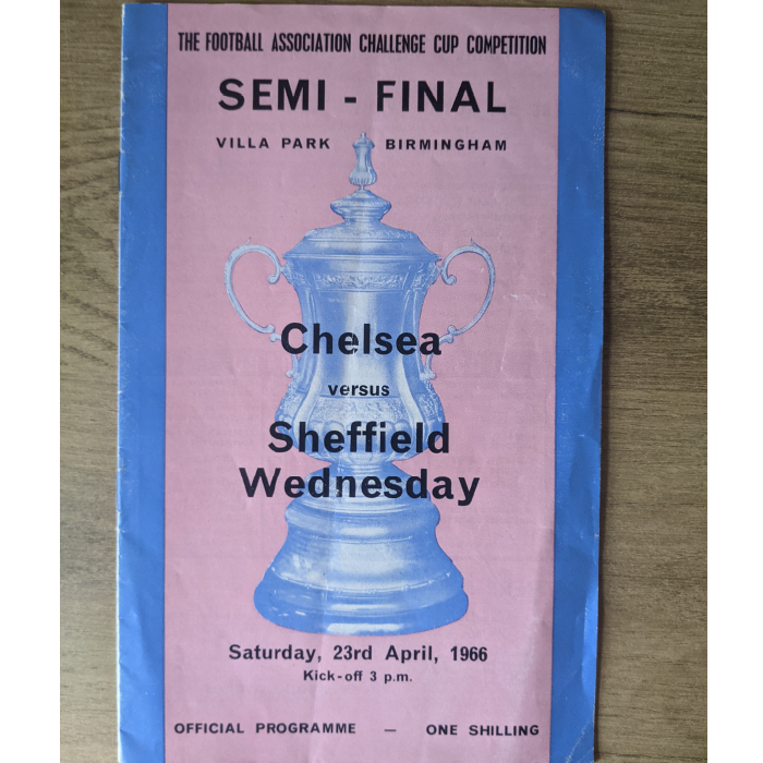 Chelsea V Wednesday 1966 football programme