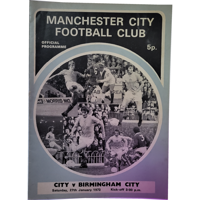 Man City V Birmingham City 1973 football programme