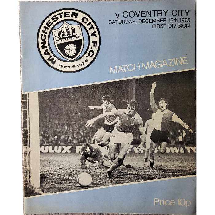 Man CIty V Coventry 1975 football programme