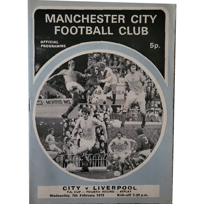 Man City V Liverpool 1973 football programme