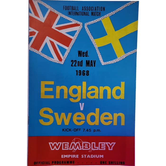 England V Sweden 1968 football programme