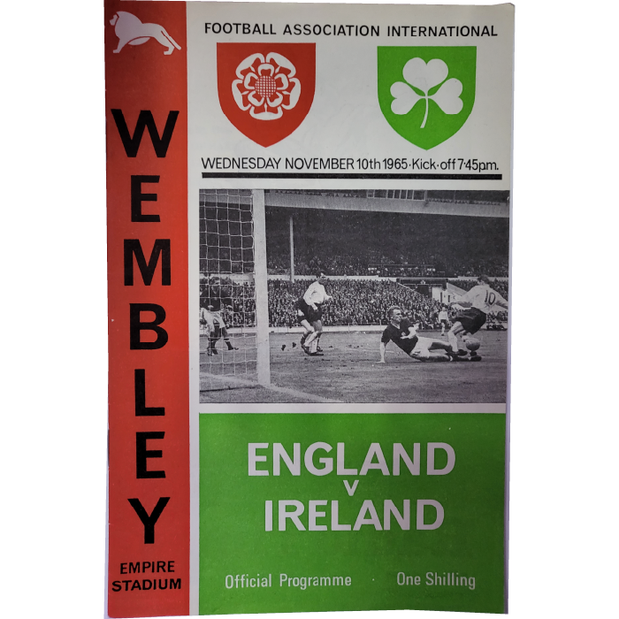England V  Ireland 1965 football programme