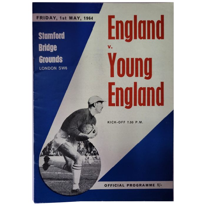 England V Young England 1964 football programme