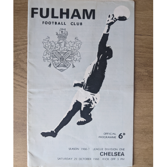 Fulham V Chelsea 1966 programme