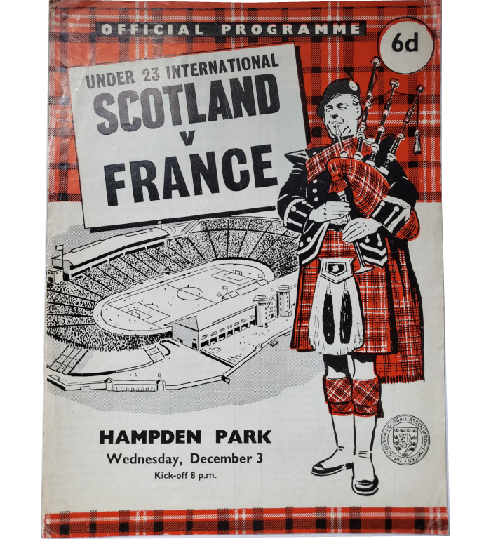 Scotland V France 1968 football programme