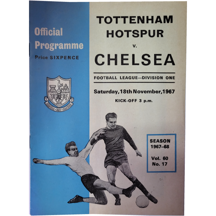 Spurs V Chelsea 1967 football programme