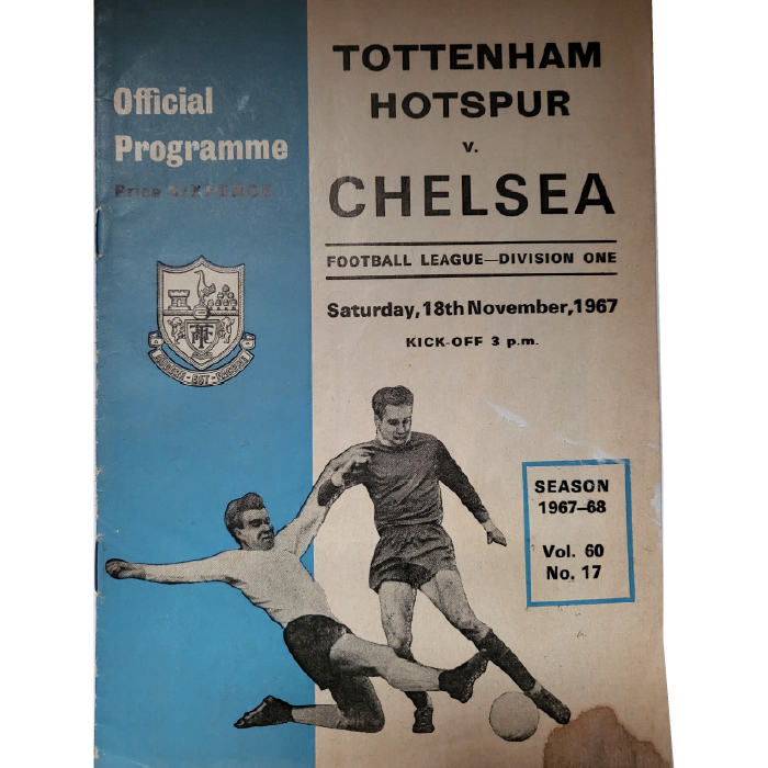 Spurs V Chelsea 1967 football programme