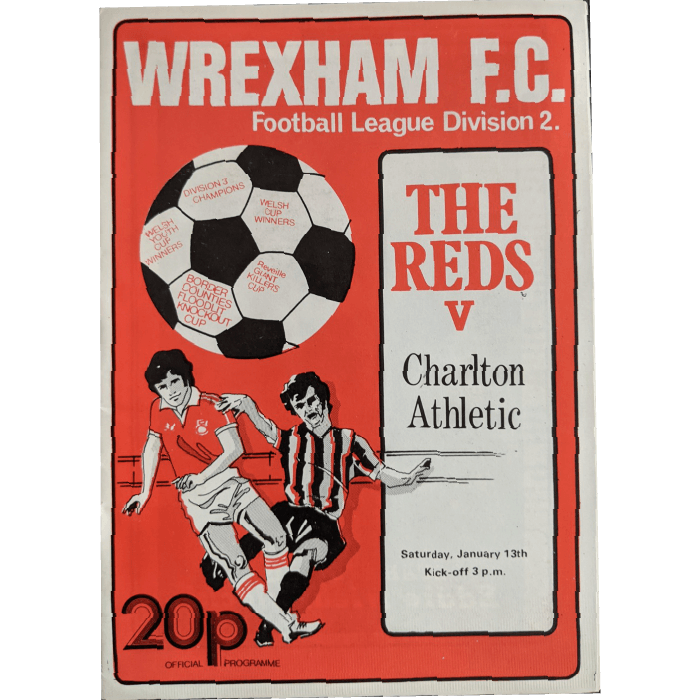 Wrexham V Charlton 1979 football programme