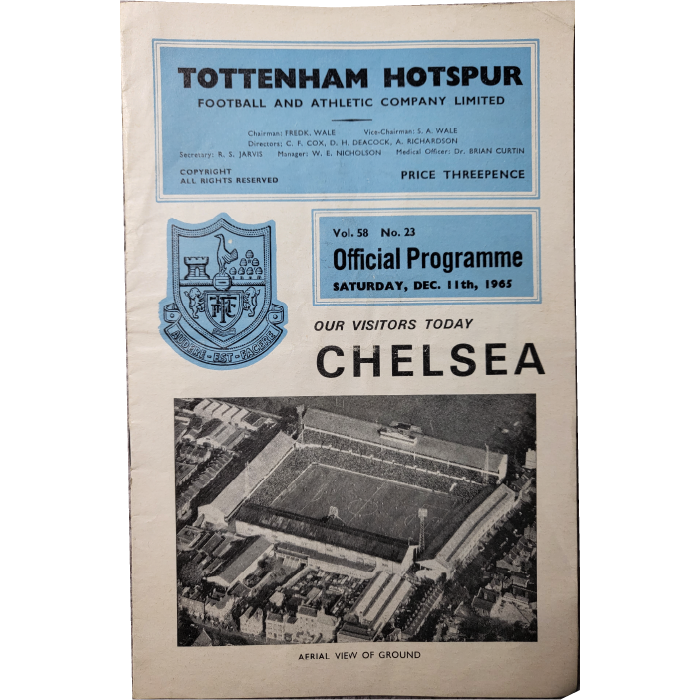 tottenham v chelsea 1965