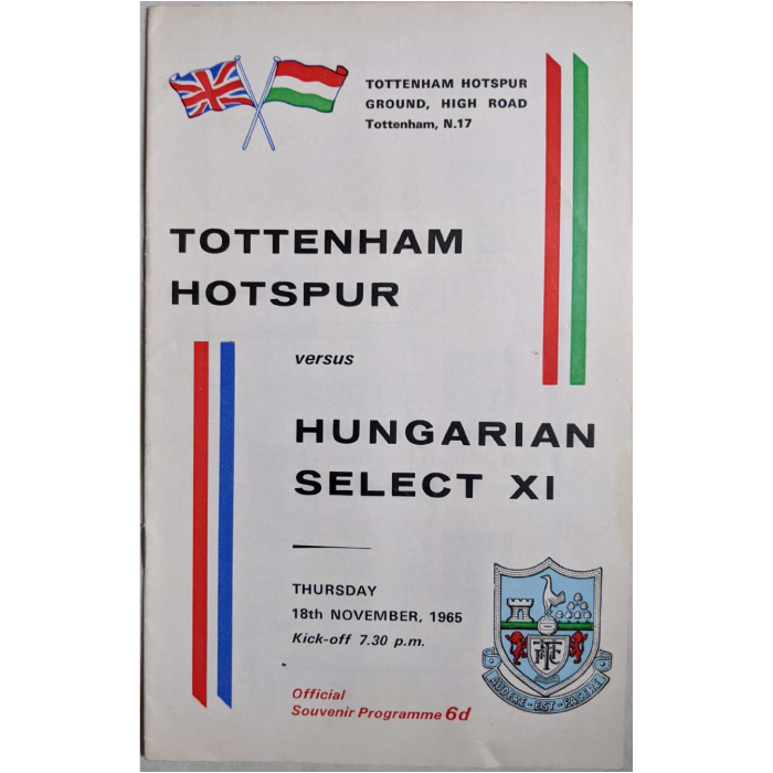 tottenham v hungary select 11 1965