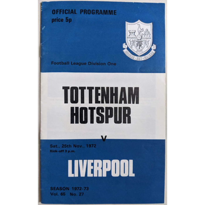 tottenham v liverpool 1972